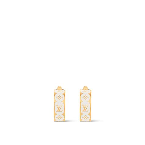 lv nanogram earrings|louis vuitton enamel earrings.